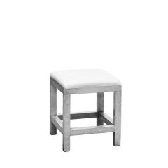 Stoel Raw, met bruin lederen zitting 