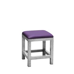 Stoel Raw, met bruin lederen zitting 