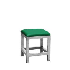 Stoel Raw, met bruin lederen zitting 