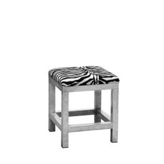 Stoel Raw, met bruin lederen zitting 