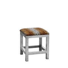 Stoel Raw, met bruin lederen zitting 