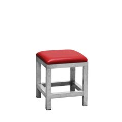 Stoel Raw, met bruin lederen zitting 