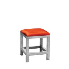 Stoel Raw, met bruin lederen zitting 