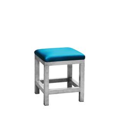 Stoel Raw, met bruin lederen zitting 