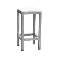 Stoel Raw, met bruin lederen zitting 