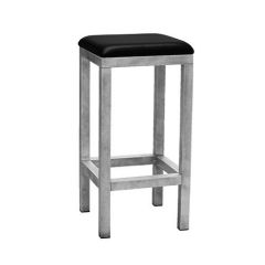 Stoel Raw, met bruin lederen zitting 