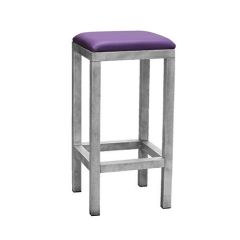 Stoel Raw, met bruin lederen zitting 