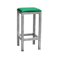 Stoel Raw, met bruin lederen zitting 