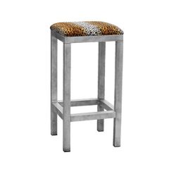 Stoel Raw, met bruin lederen zitting 