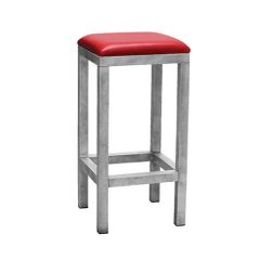 Stoel Raw, met bruin lederen zitting 