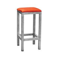 Stoel Raw, met bruin lederen zitting 