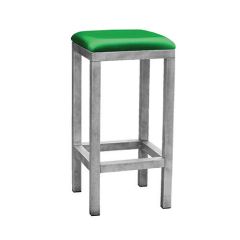 Stoel Raw, met bruin lederen zitting 