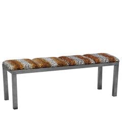 Stoel Raw, met bruin lederen zitting 