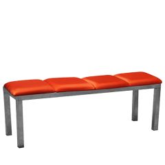 Stoel Raw, met bruin lederen zitting 