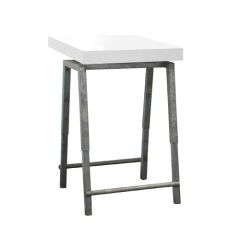 Stoel Raw, met bruin lederen zitting 