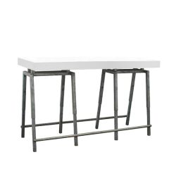 Stoel Raw, met bruin lederen zitting 