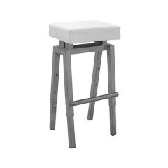 Stoel Raw, met bruin lederen zitting 