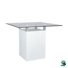 Stoel Raw, met bruin lederen zitting 