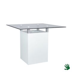 Stoel Raw, met bruin lederen zitting 