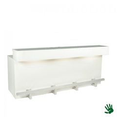 Stoel Raw, met bruin lederen zitting 