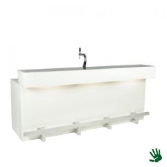 Stoel Raw, met bruin lederen zitting 