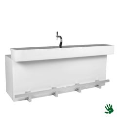 Stoel Raw, met bruin lederen zitting 