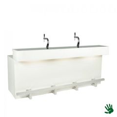 Stoel Raw, met bruin lederen zitting 