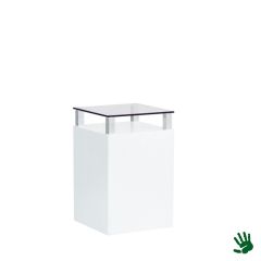 Stoel Raw, met bruin lederen zitting 