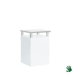 Stoel Raw, met bruin lederen zitting 