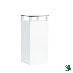 Stoel Raw, met bruin lederen zitting 