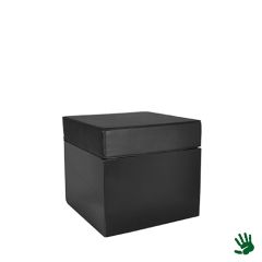 Stoel Raw, met bruin lederen zitting 