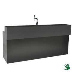 Stoel Raw, met bruin lederen zitting 