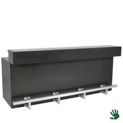 Stoel Raw, met bruin lederen zitting 