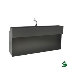 Stoel Raw, met bruin lederen zitting 