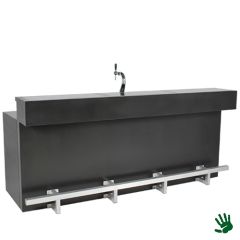 Stoel Raw, met bruin lederen zitting 