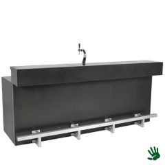 Stoel Raw, met bruin lederen zitting 