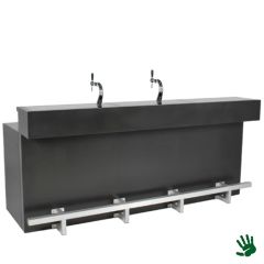 Stoel Raw, met bruin lederen zitting 