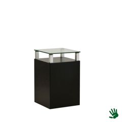 Stoel Raw, met bruin lederen zitting 