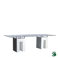 Stoel Raw, met bruin lederen zitting 