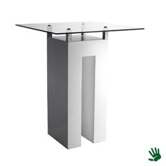 Stoel Raw, met bruin lederen zitting 