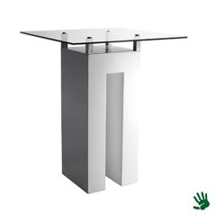 Stoel Raw, met bruin lederen zitting 