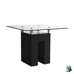 Stoel Raw, met bruin lederen zitting 