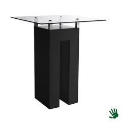 Stoel Raw, met bruin lederen zitting 