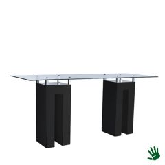 Stoel Raw, met bruin lederen zitting 