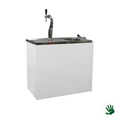 Stoel Raw, met bruin lederen zitting 