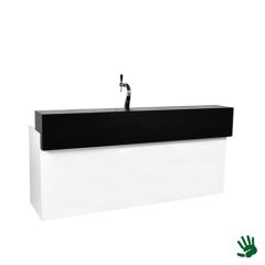 Stoel Raw, met bruin lederen zitting 