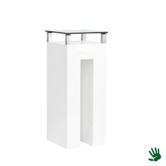 Stoel Raw, met bruin lederen zitting 