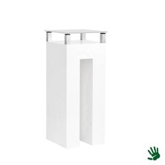 Stoel Raw, met bruin lederen zitting 