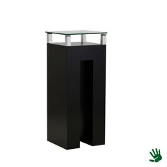 Stoel Raw, met bruin lederen zitting 