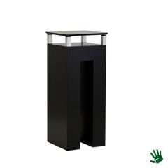 Stoel Raw, met bruin lederen zitting 